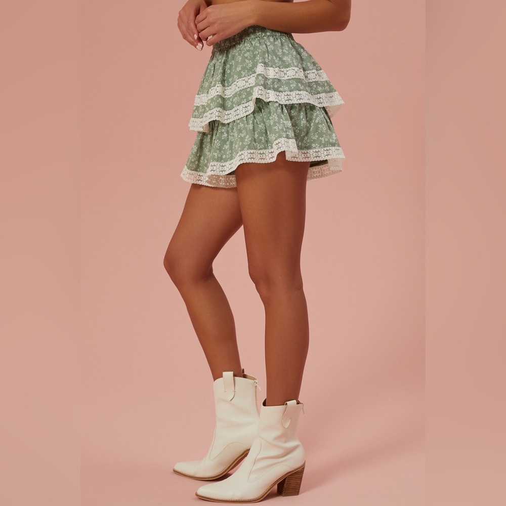 Altar'd State Tiered Mini Skirt